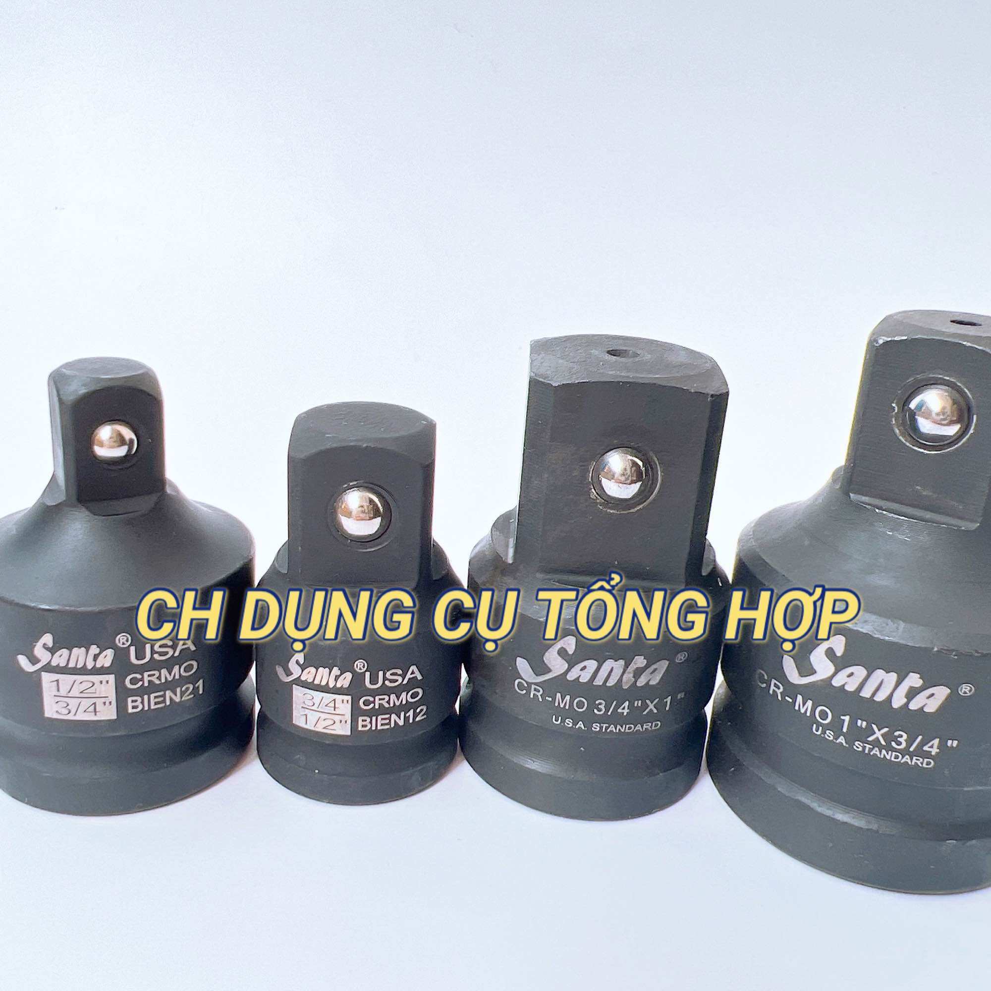 Đầu chuyển/ đầu biến tuýp 1/2-3/4 3/4-1/2 3/4-1inch 1inch-3/4 đen santa