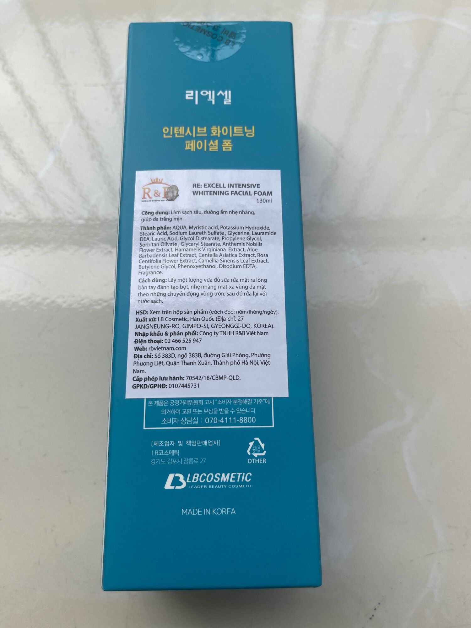 Sữa Rửa Mặt Hàn Quốc R&B