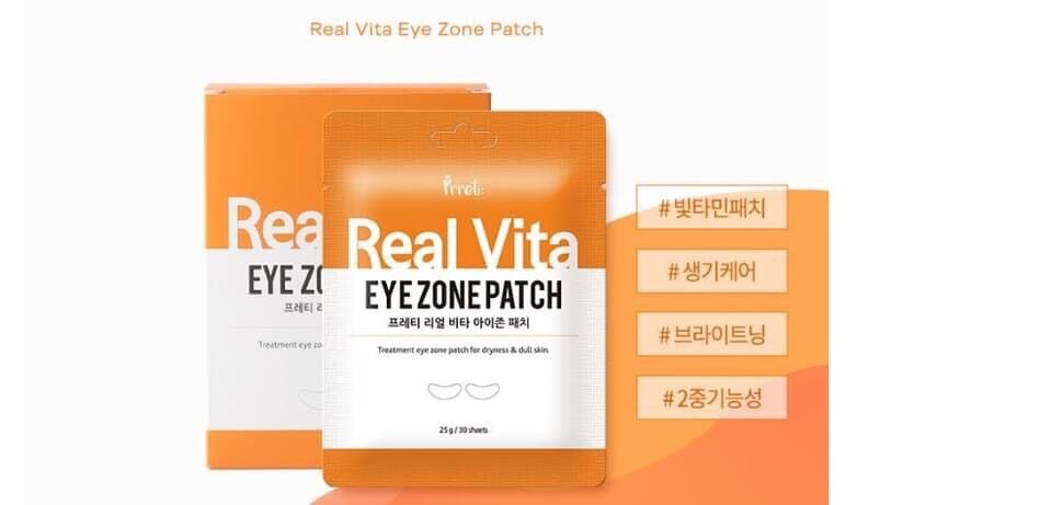 1 túi 30 miếng Mặt nạ cho mắt Prreti Real Vita Eye Zone Patch