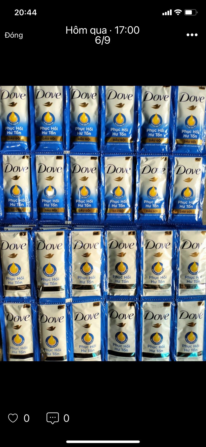 Combo 6 dây dầu gội / dau xã dove