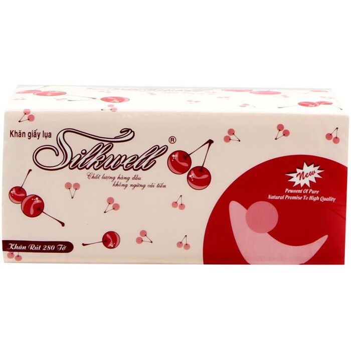 Combo 10 túi khăn giấy lụa rút Silkwell (280 tờ)