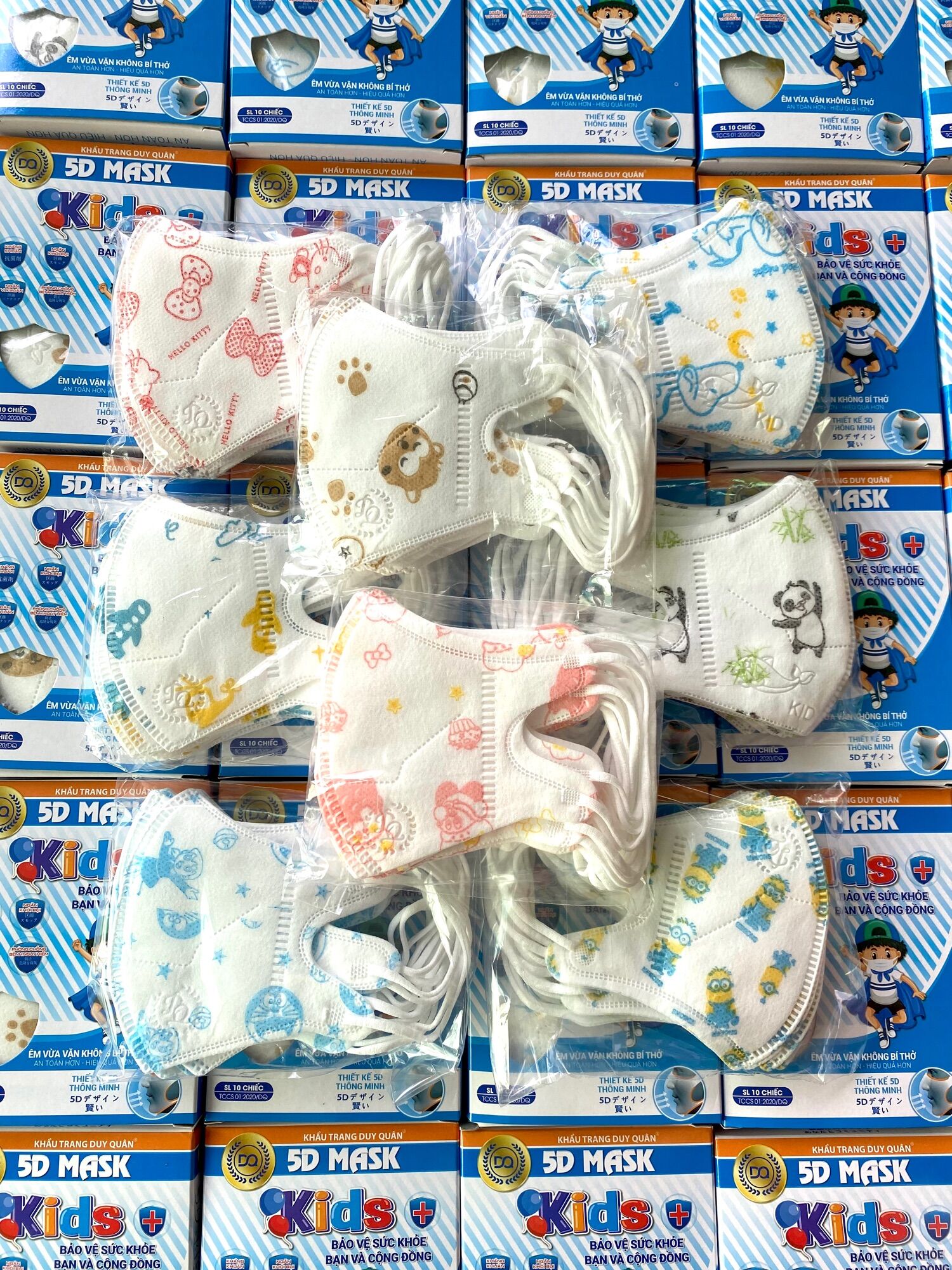 (10 cái) Khẩu Trang Em Bé 5D Mask Dễ Thương