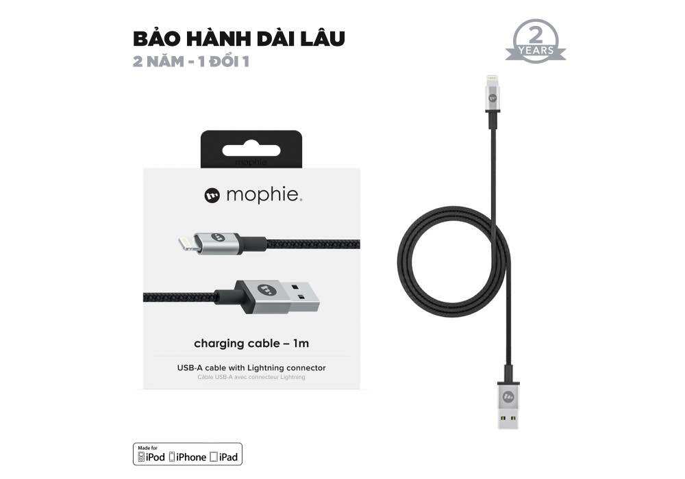 Cáp Mophie USB-A to Lightning 1M cho iPhone/iPad【CHÍNH HÃNG】