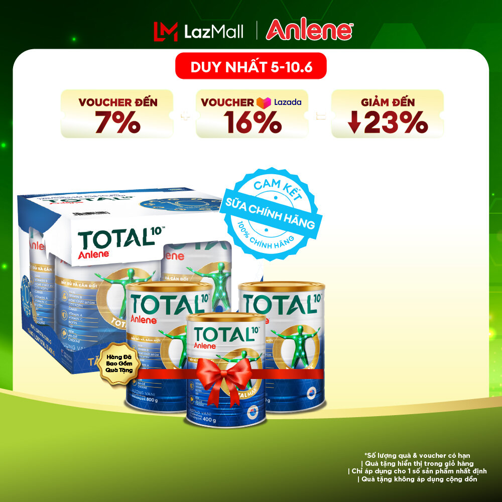 [Voucher giảm đến 26%] Combo 2 Sữa Bột Anlene Total 10 Lon 800G