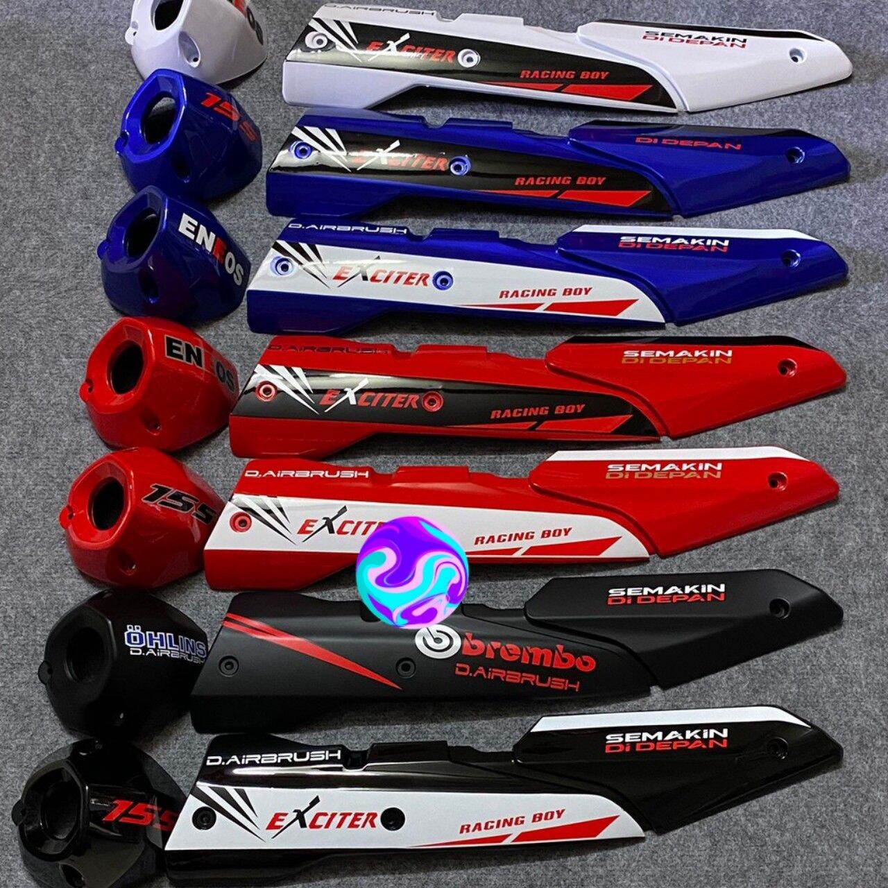 Ốp pô Exciter 155 Vva đủ màu ( giá bộ 2 món)