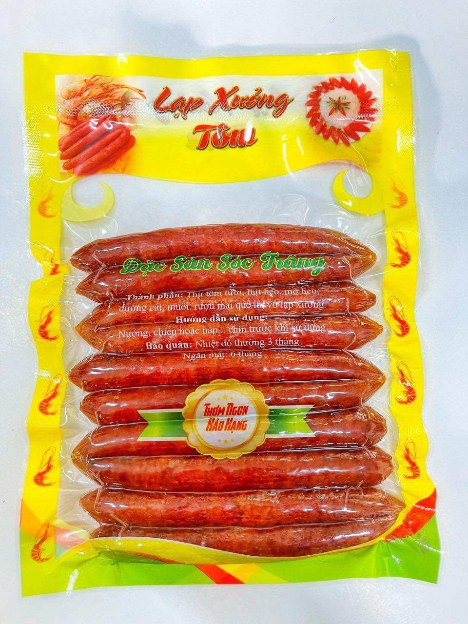 1KG lạp xưởng tôm Sóc Trăng thơm ngon
