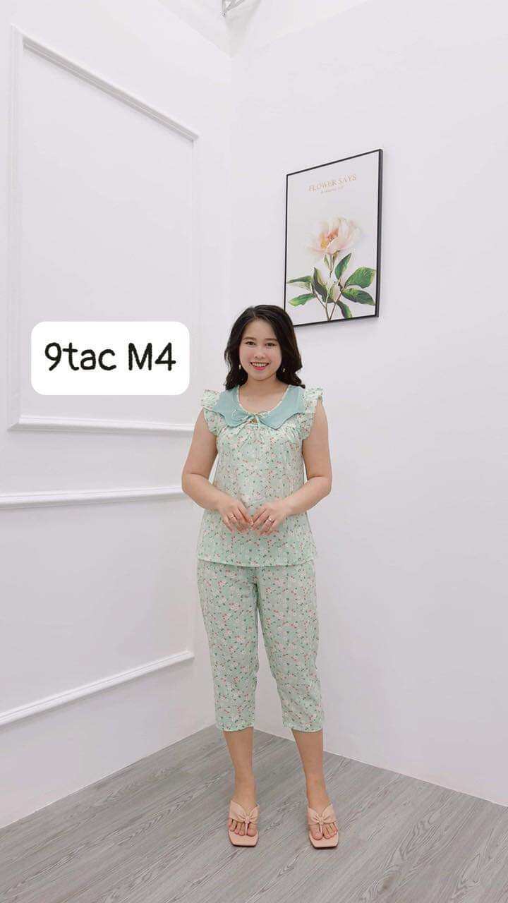 Đồ bộ lụa Hàn cổ tiểu thư, quần 9 tâc , đồ bộ nữ, đồ bộ mặc nhà