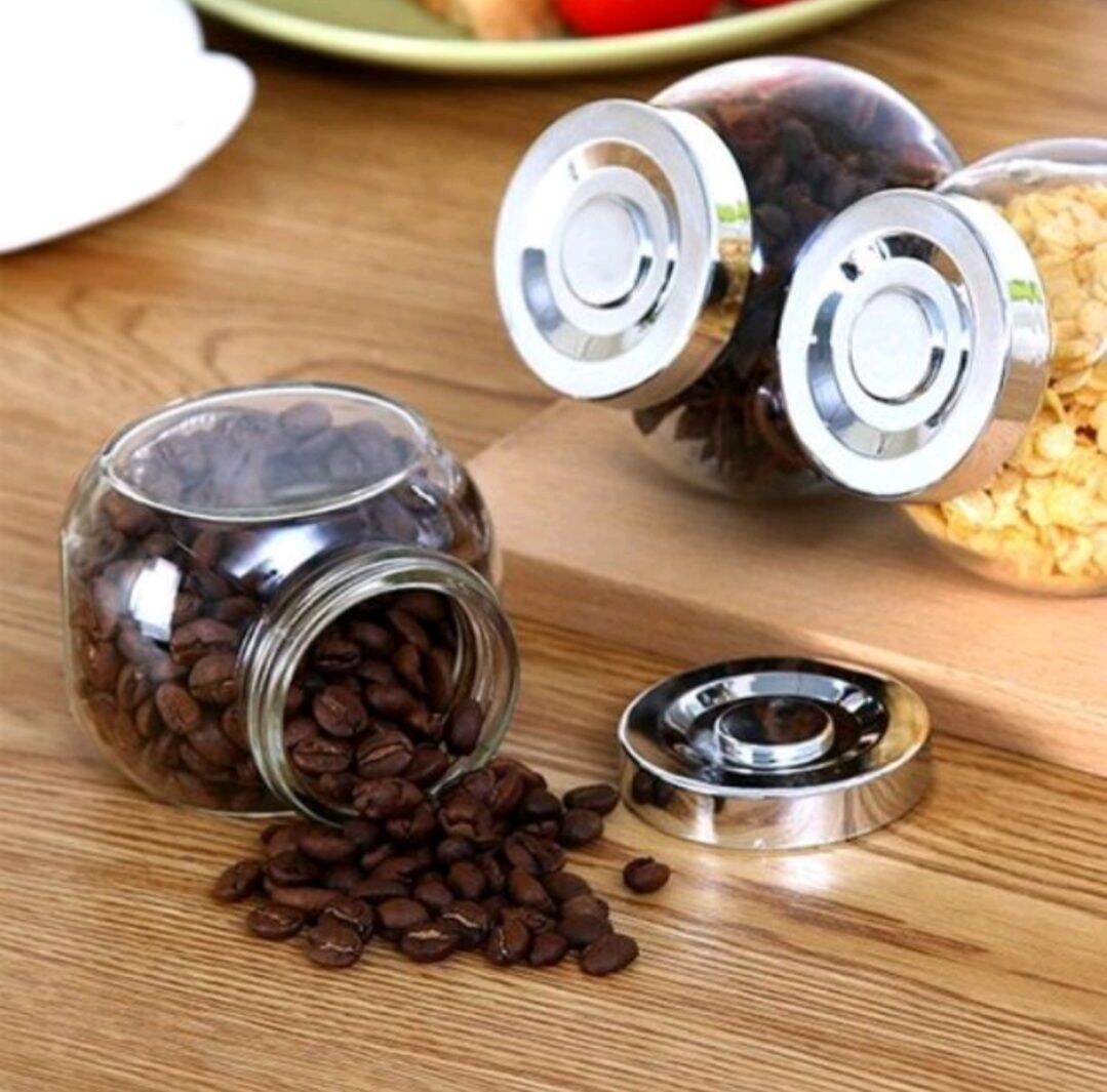 Hủ thủy tinh 2 đáy nắp Bạc 50ML 180ML 380ML