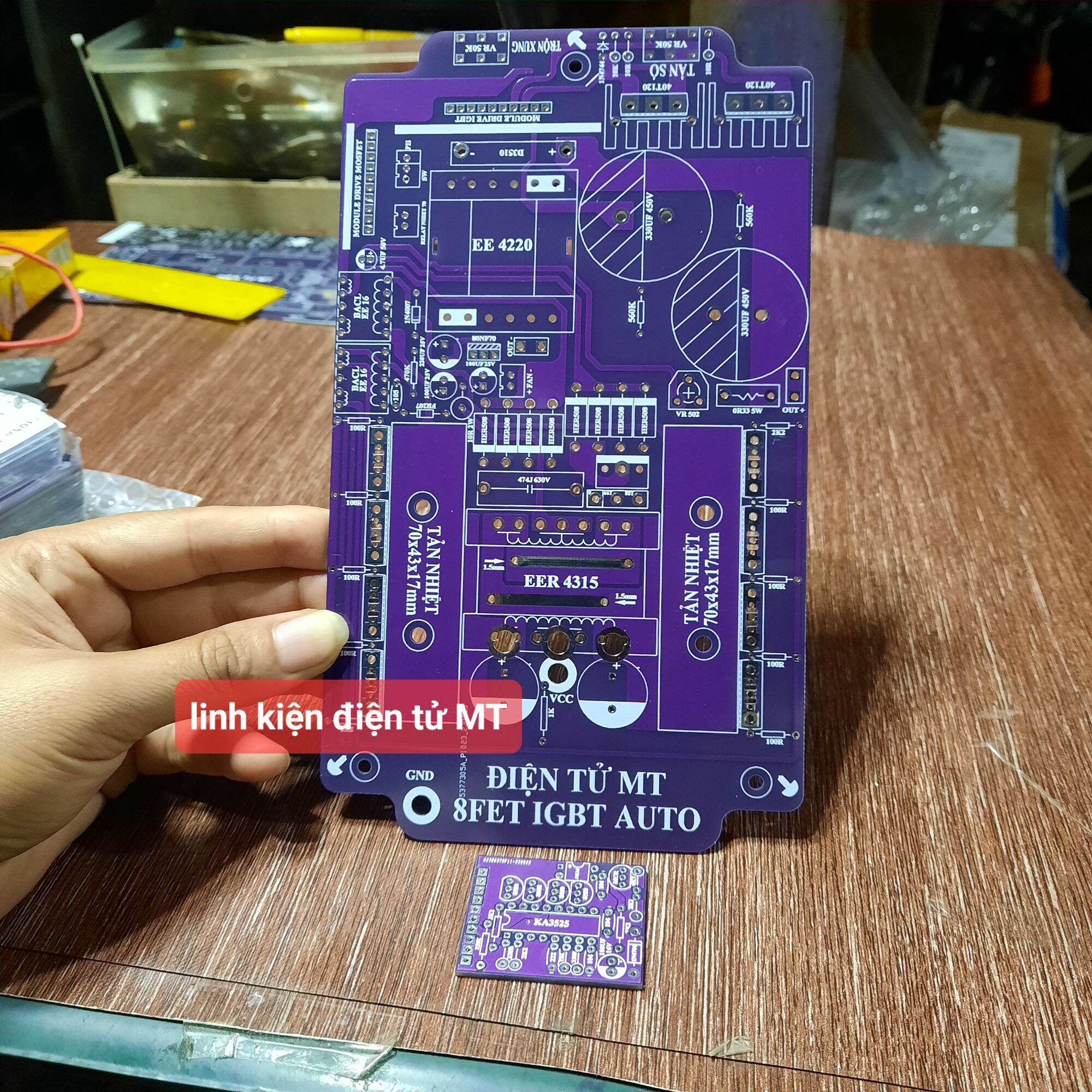 Bo mạch 8fet lớn IGBT (có thể gắn 8fet nhỏ). Có kèm dao động
