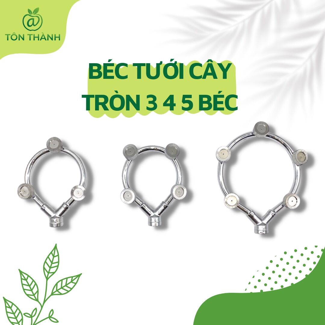 Béc xịt tưới cây tròn 3 4 5 mắt béc inox phun sương , phun thuốc , khử khuẩn trang trại