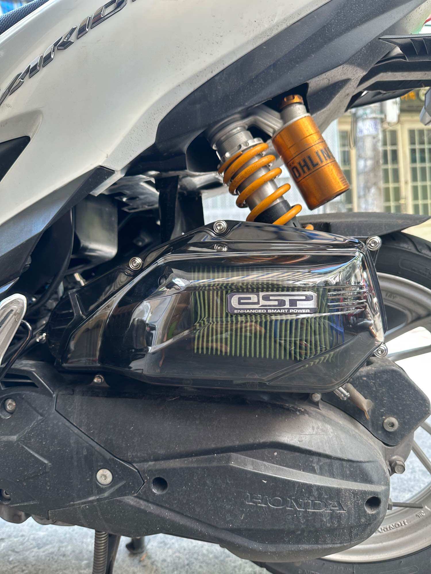 Ốp Pô E Dành Cho Vario/Click/Airblade Đen Khói