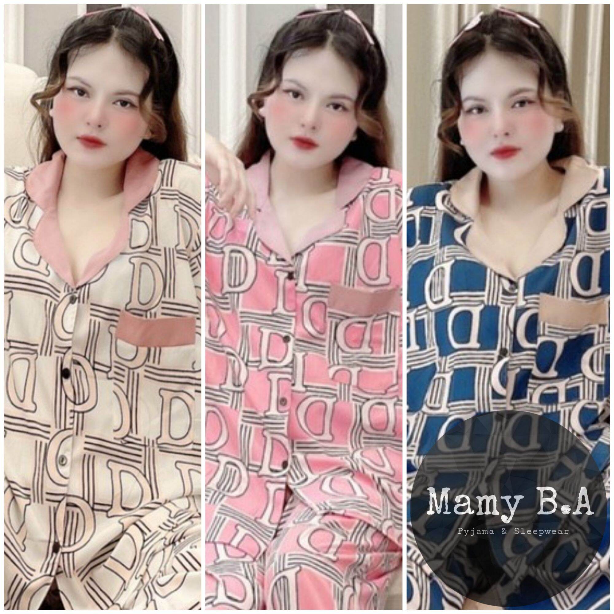 Bigsize 75-90kg - pijama lụa thái tay ngắn quần dài - đồ bộ nữ lụa loại 1 cao cấp không nhăn