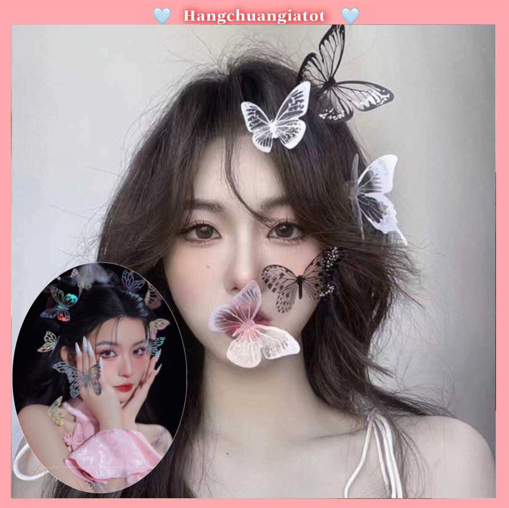 Sét bướm phụ kiện chụp ảnh ấn tượng sinh động hoá trang