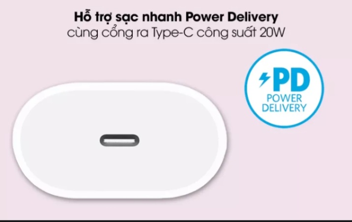 Adapter Sạc Type C 20W dùng cho iP/iPad Apple MHJE3 Trắng