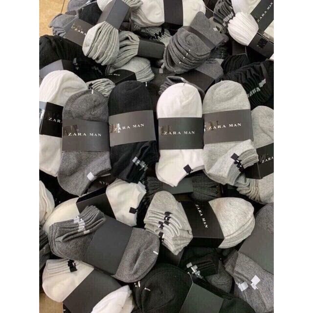 COMBO 10 ĐÔI TẤT ZARA NAM CỔ NGẮN