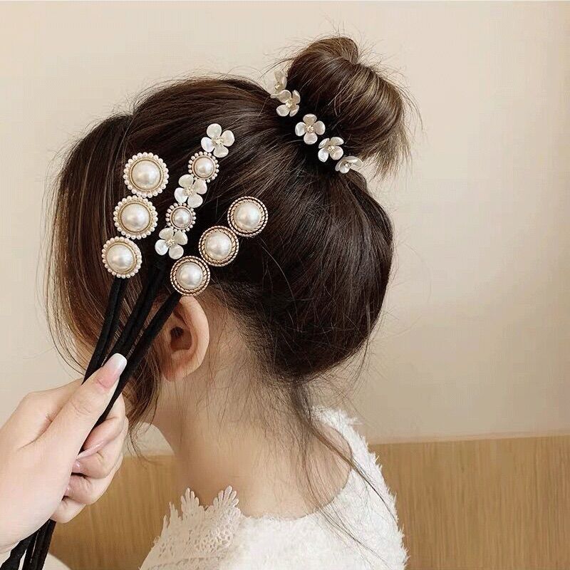 Dụng Cụ Búi Tóc Hàn Quốc 4 Kiểu Dáng Xinh Xắn Dành Cho Nữ