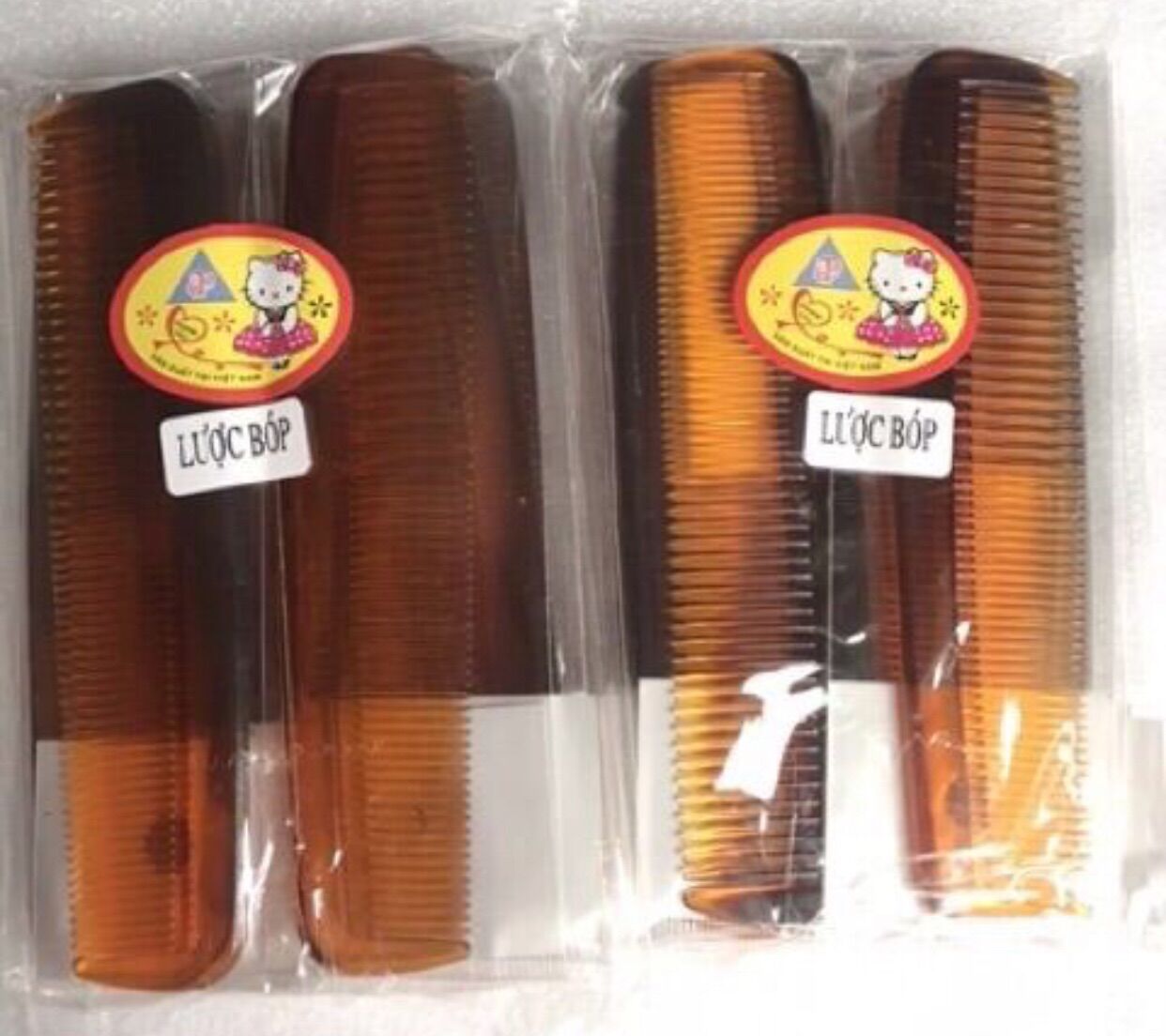 Set 10 lược BẦU, lược NÂU Bóng mini bỏ túi (12cm)