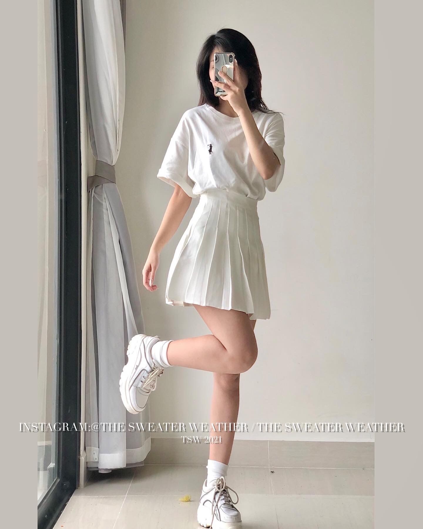 (Ảnh thật) Áo phông thêu hình nhỏ basic oversize the.sweaterweather TSW