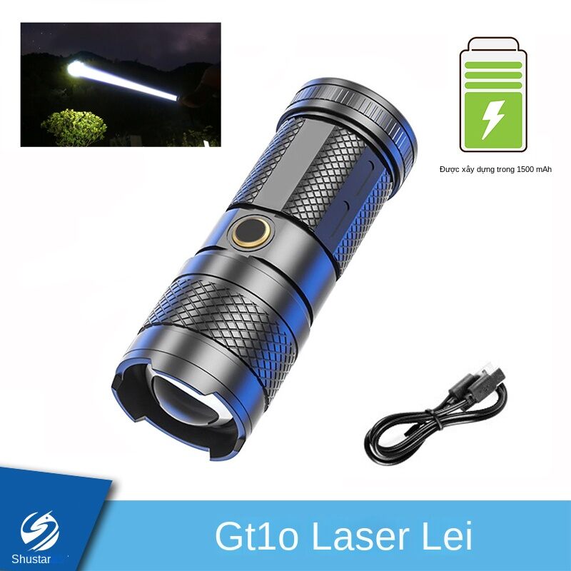 High Power LED Flashlight Camping Fishing Lantern USB Rechargeable Waterproof Zoom Torch 2000m Long Lighting Distance Spotlight