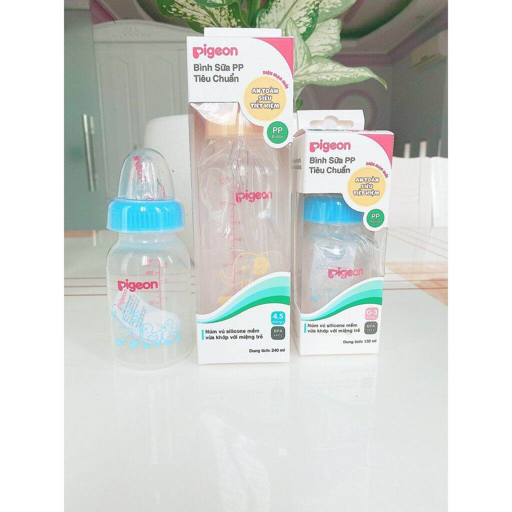 Bình sữa pigeon nhựa pp tiêu chuẩn 120ml/240ml
