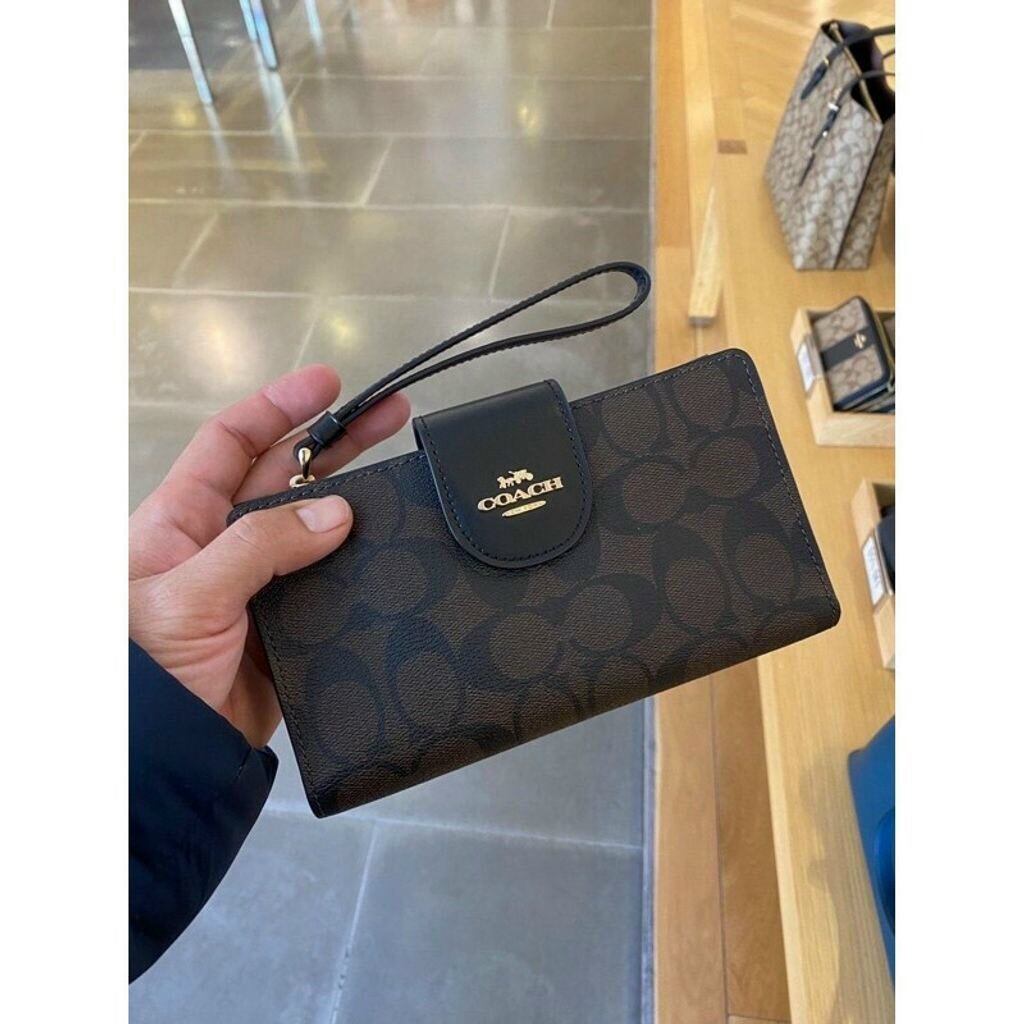 VÍ COACH TECH PHONE WALLET da thật xịn xò