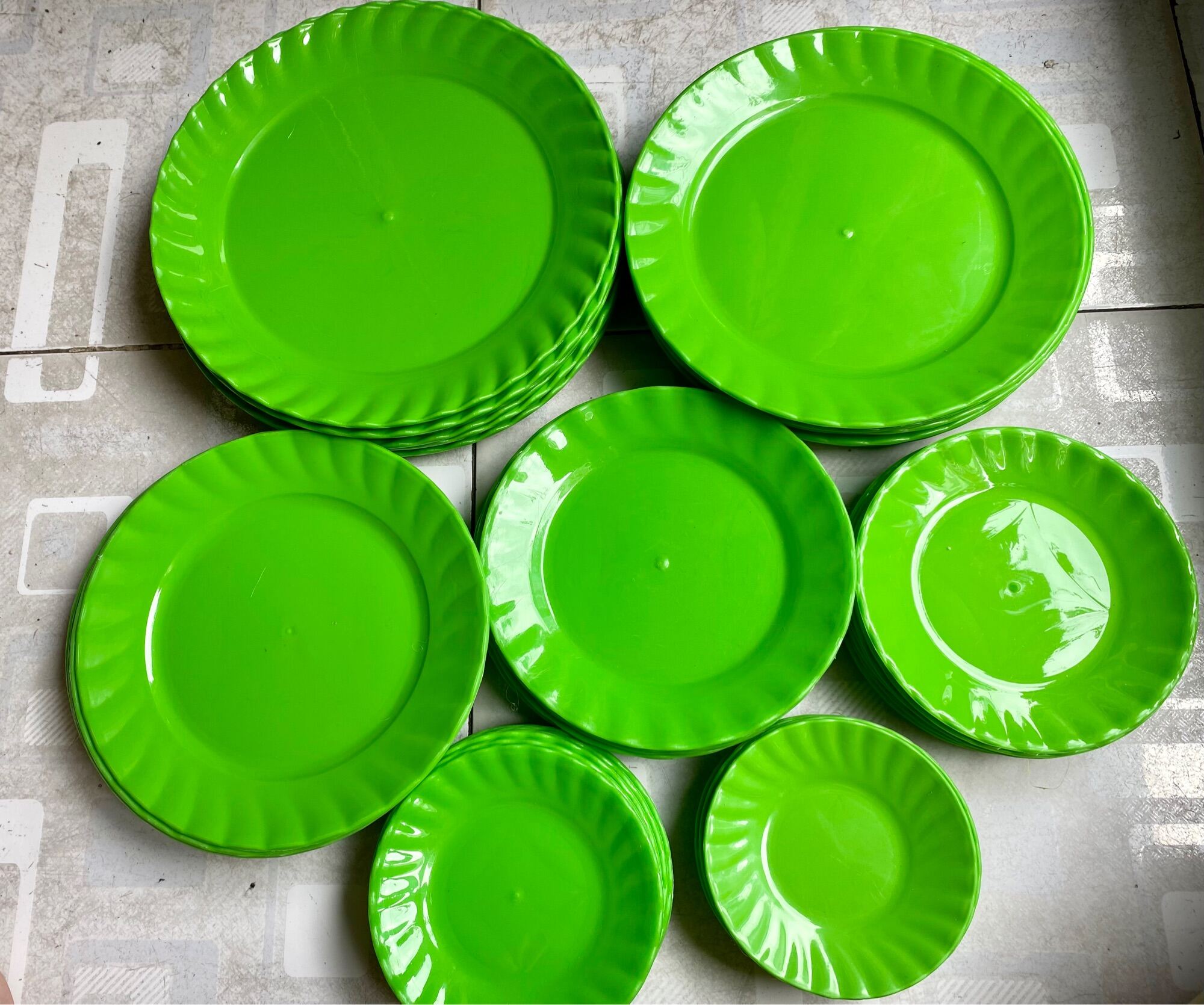 🔥Set 10 Dĩa Nhựa Xanh Dẻo, Loại CẠN