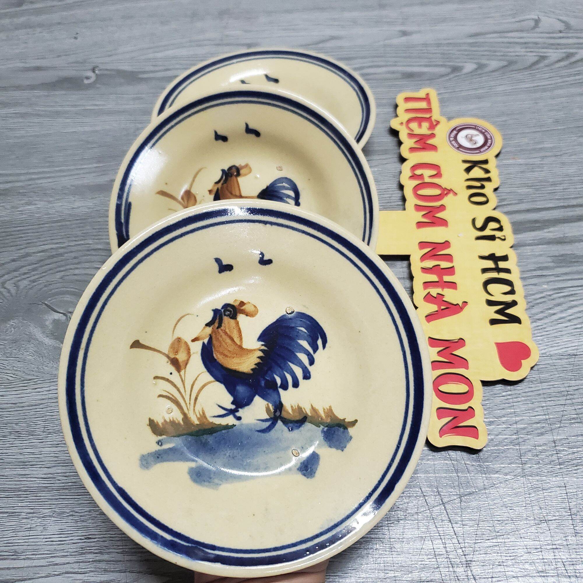 COMBO 3c DĨA GÀ XƯA (SIZE NHỎ) MS*033