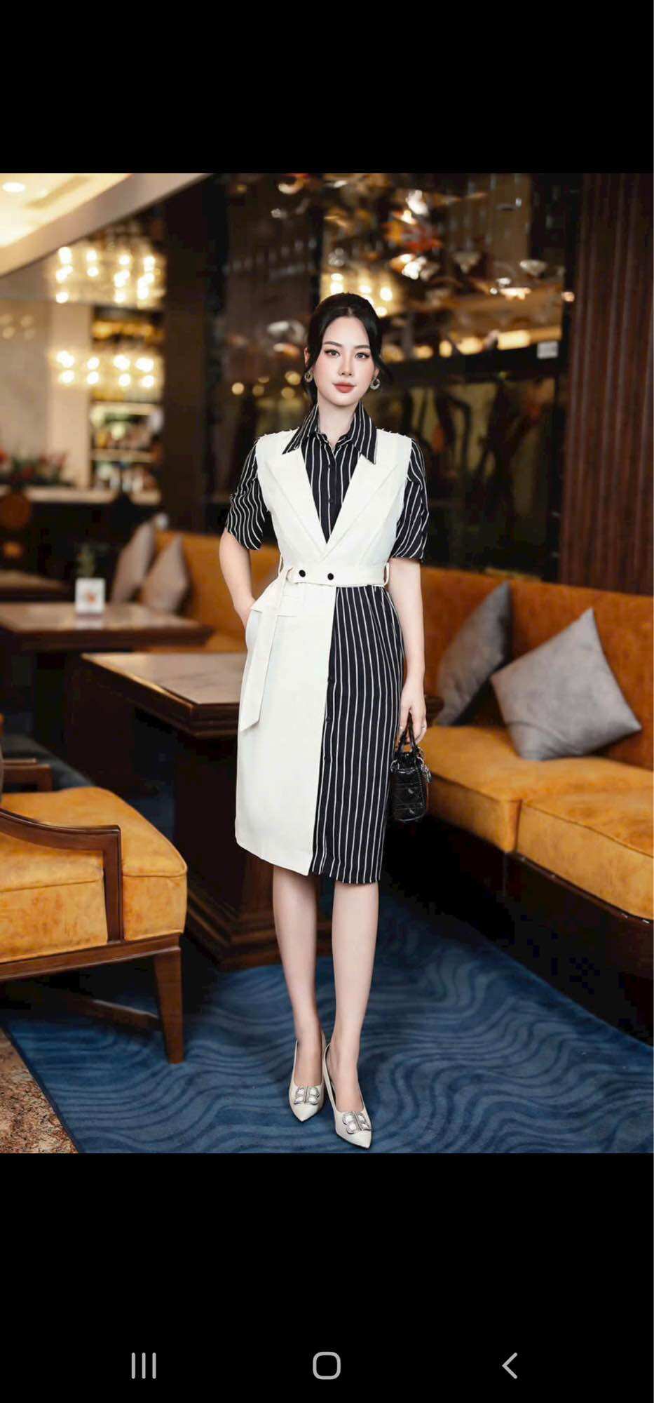 Váy đầm sơ mi vest cách điệu độc đáo