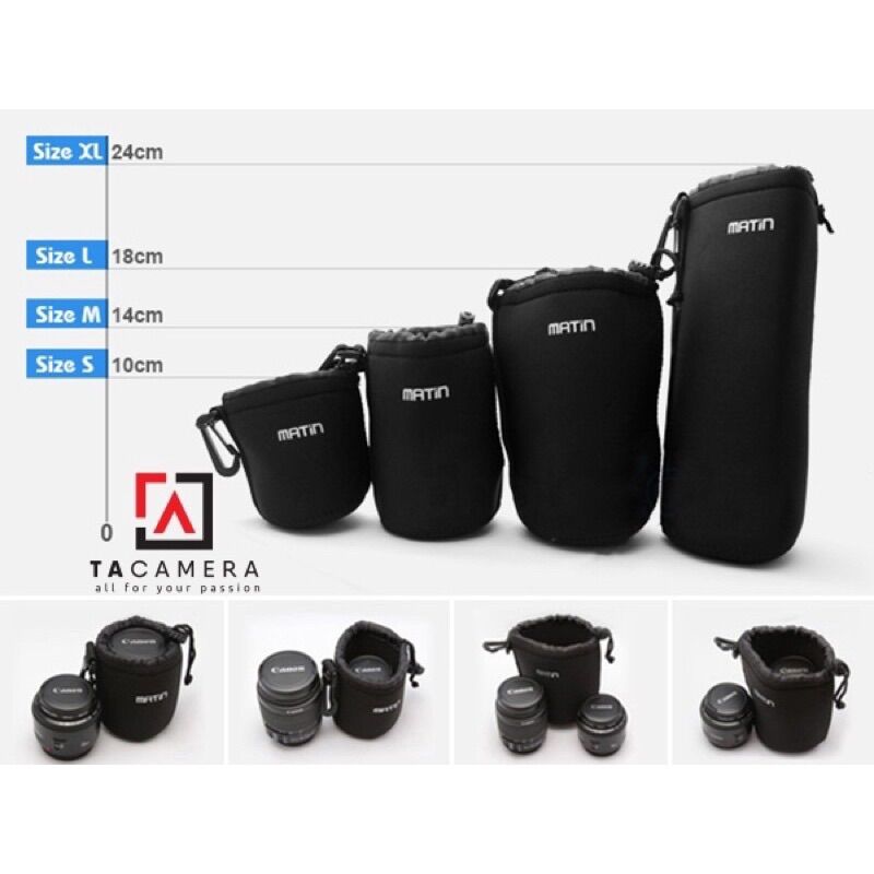 Túi đựng lens chống sốc matin 4 size: s/m/l/xl