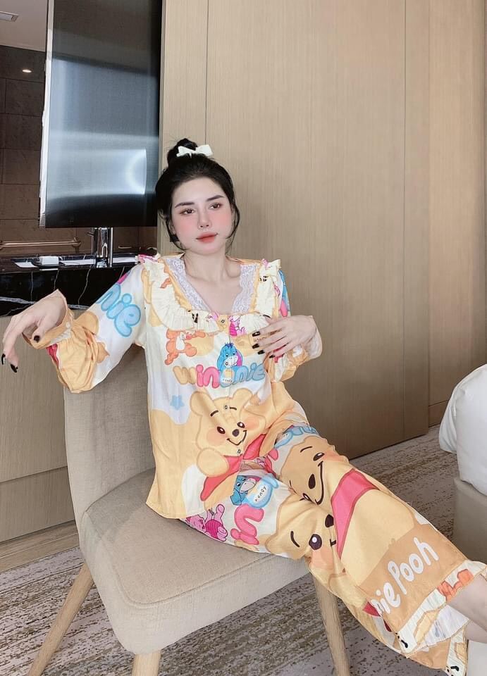 Đồ bộ mặc nhà chất liệu lụa xước ánh kim cao cấp ,Đồ bộ mặc nhà thiết kế mới nhất hàng may kĩ chuẩn from freesize