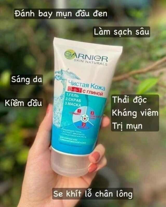 Sữa rửa mặt garnier dành cho da dầu, mụn của Nga