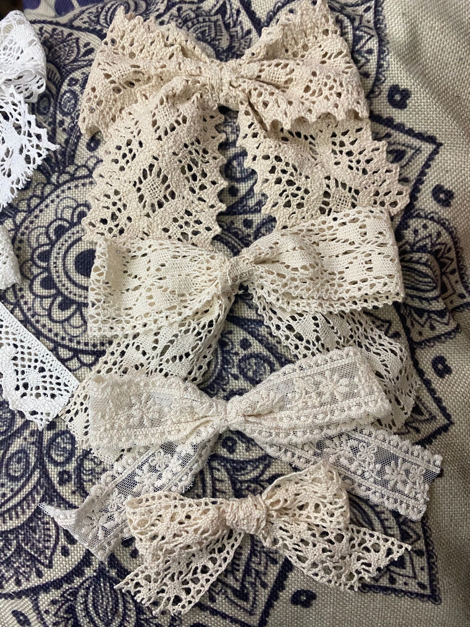 [Sỉ-lẻ] Kẹp tóc - cột tóc nơ ren tiểu thư bản vừa và nhỏ ( hình thật)