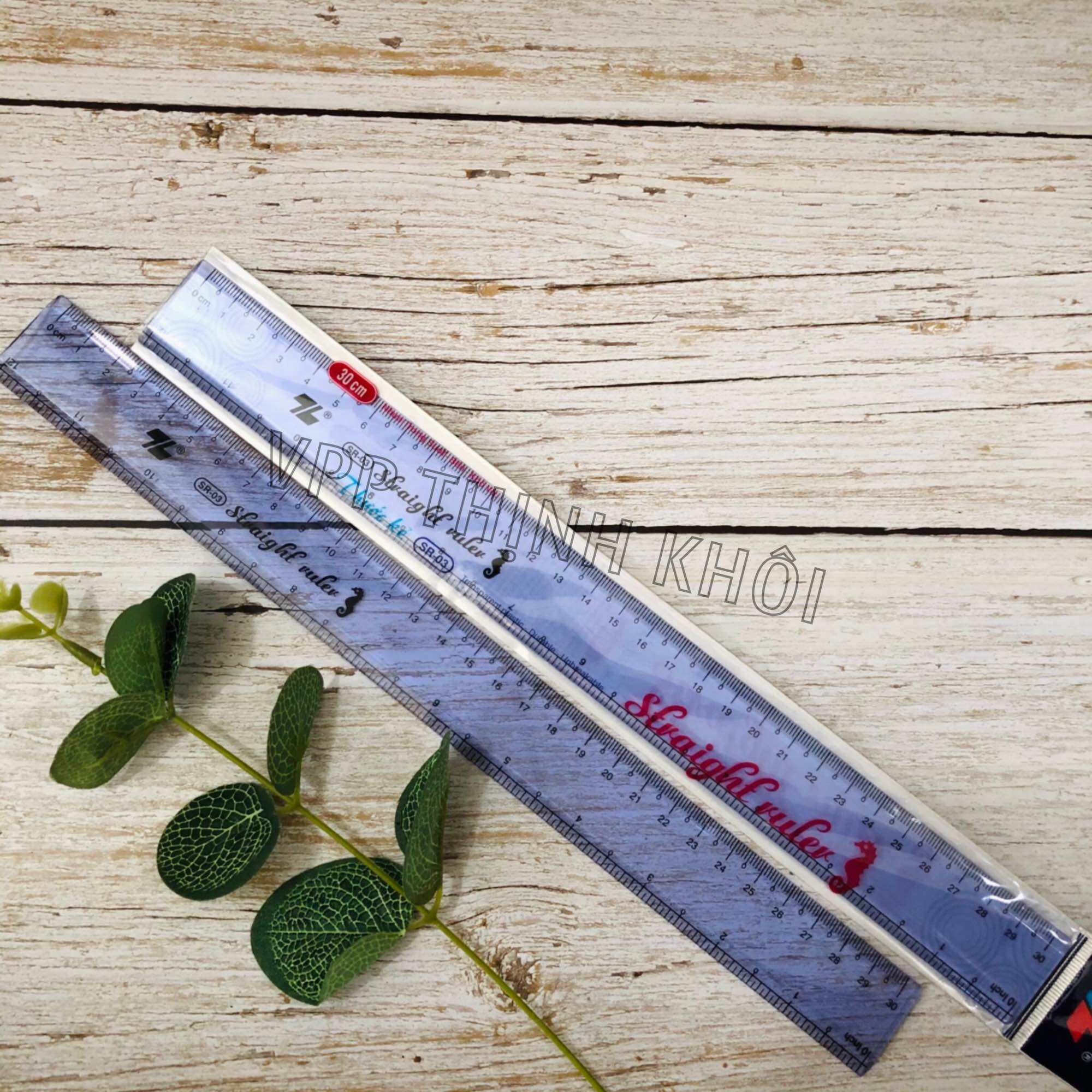 Thước nhựa cứng 30cm thiên long - thước thẳng sr-03 30cm