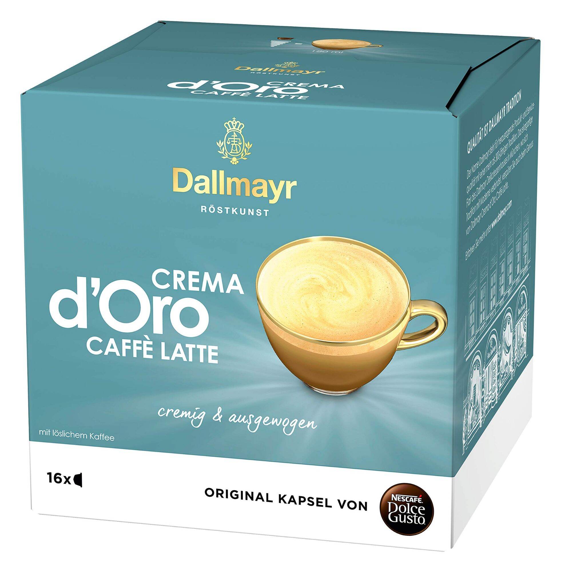 [HCM]Hộp 16 Viên nén Nescafe Dallmayr Crema dOro caffe latte cho máy Dolce Gusto Hsd 31/12/2023