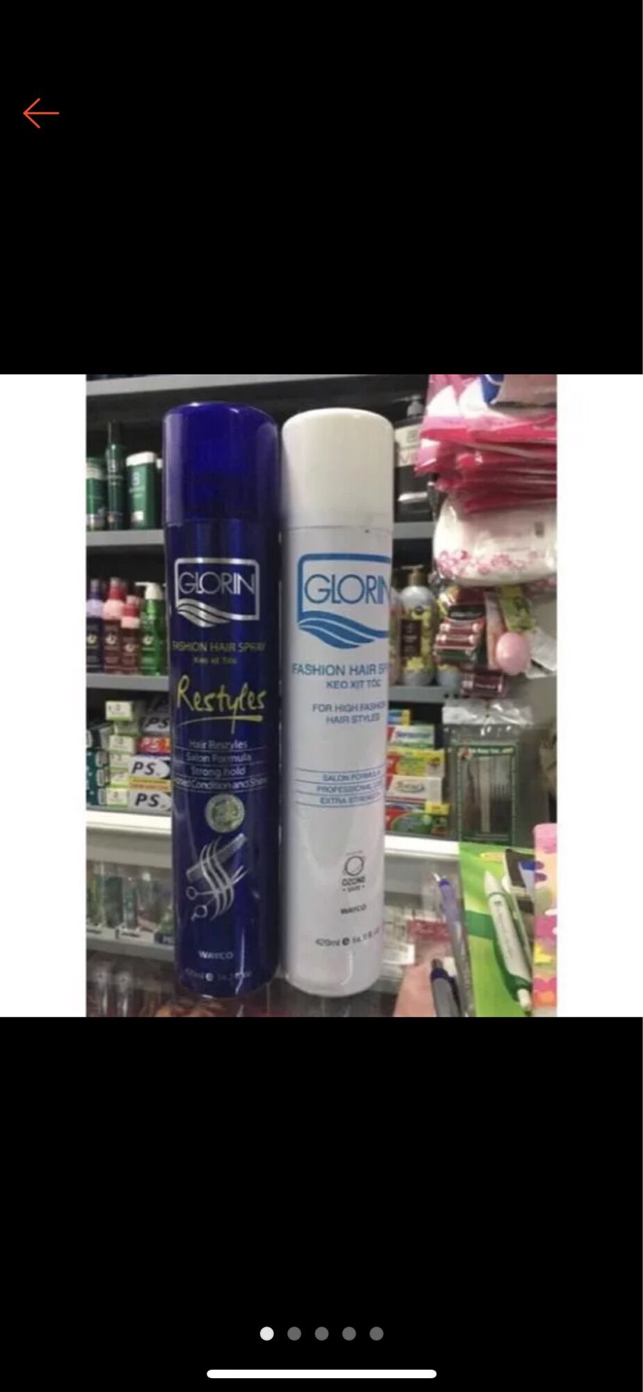 keo xịt tóc Glorin 420ml