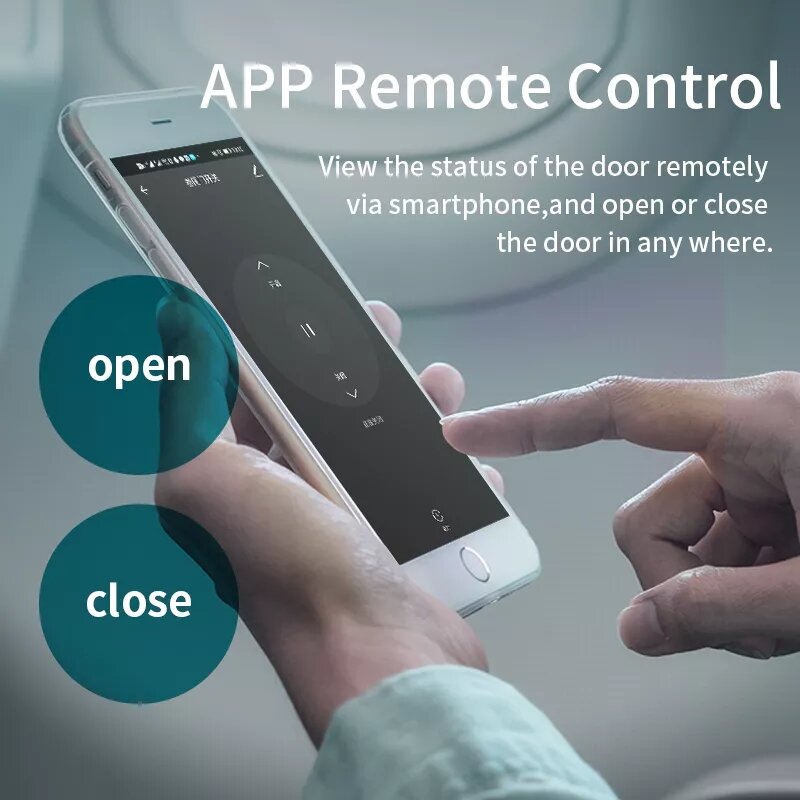 Công Tắc Cửa Cuốn WiFi + Bluetooth Điều Khiển Qua Điện Thoại Ap Tuya, dừng khi gặp vật cản,dùng chung remote cửa cuốn