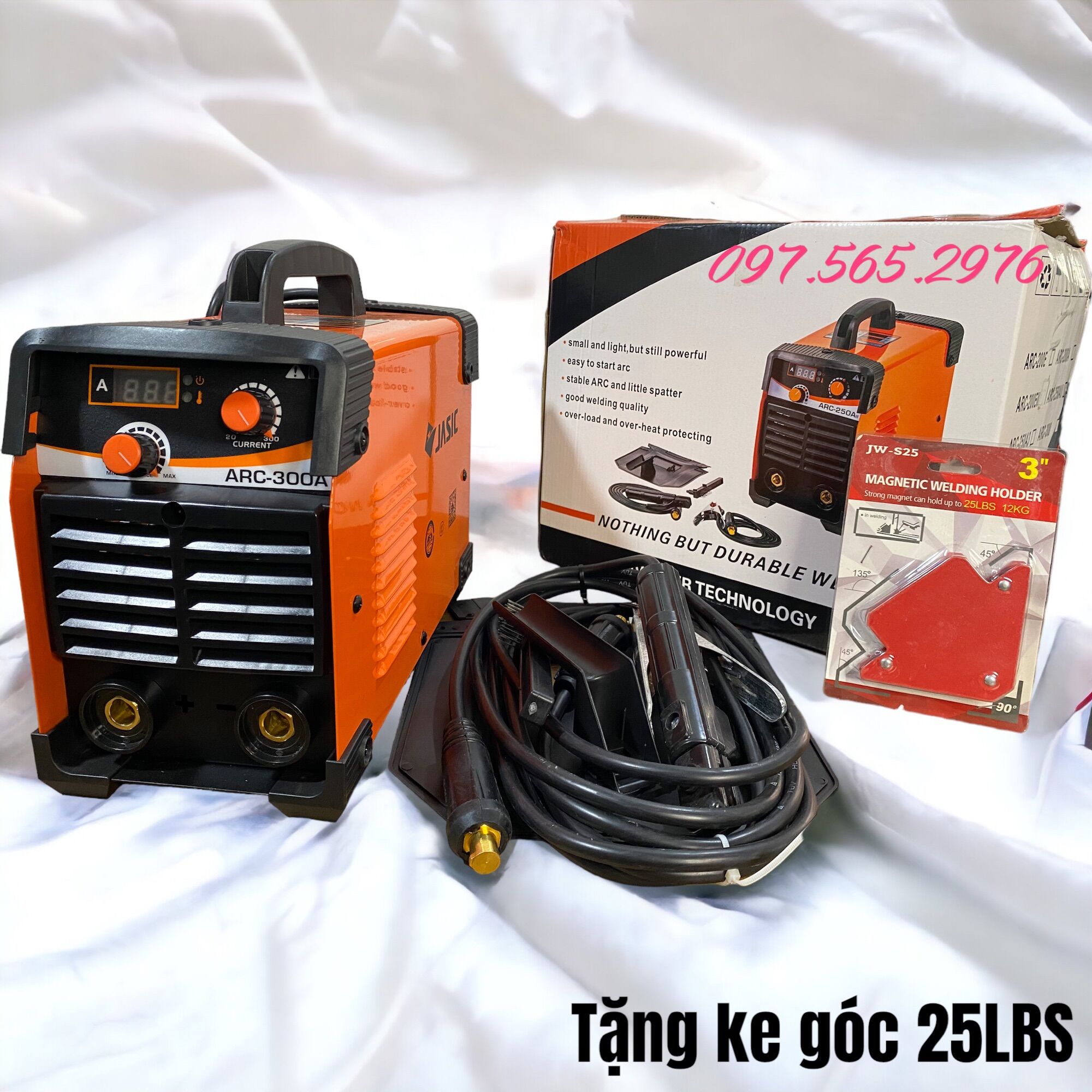 Máy hàn jasic arc-300a chính hãng + tặng ke góc nam châm 25lbs