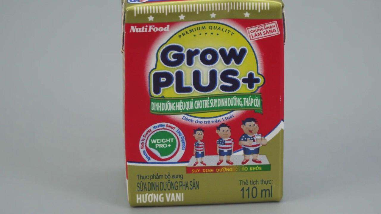 thùng 48 hộp Sữa Bột Pha Sẵn Nuti Grow Plus đỏ - suy dinh dưỡng 110ml