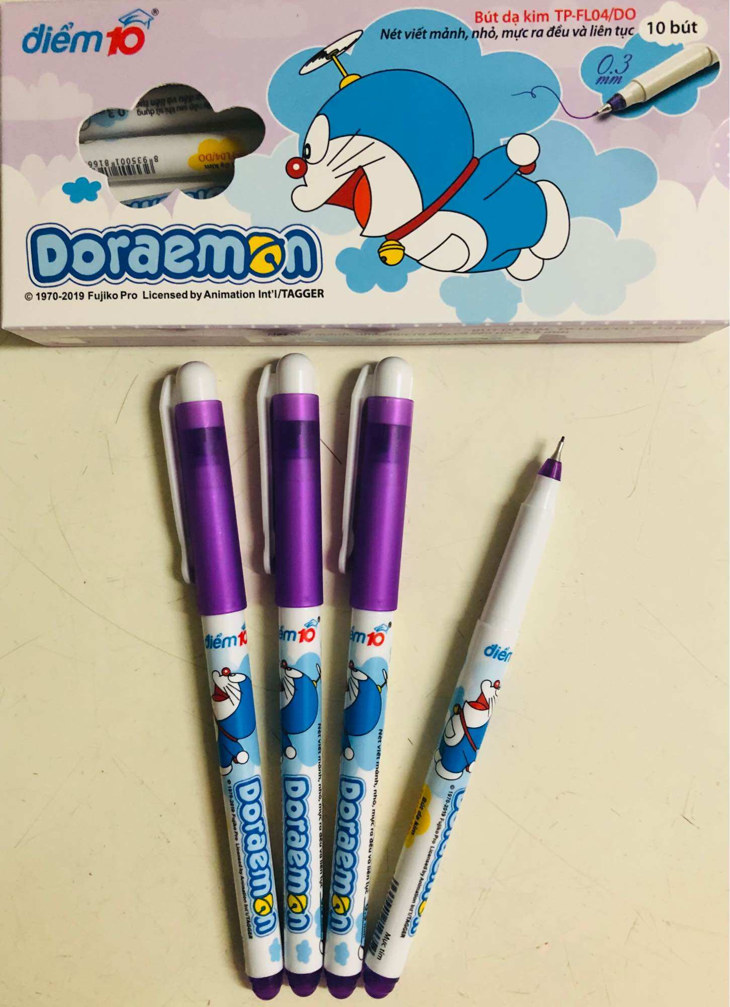 Bút Lông Kim Doraemon Thiên Long FL-04/DO (10 cây/hộp)