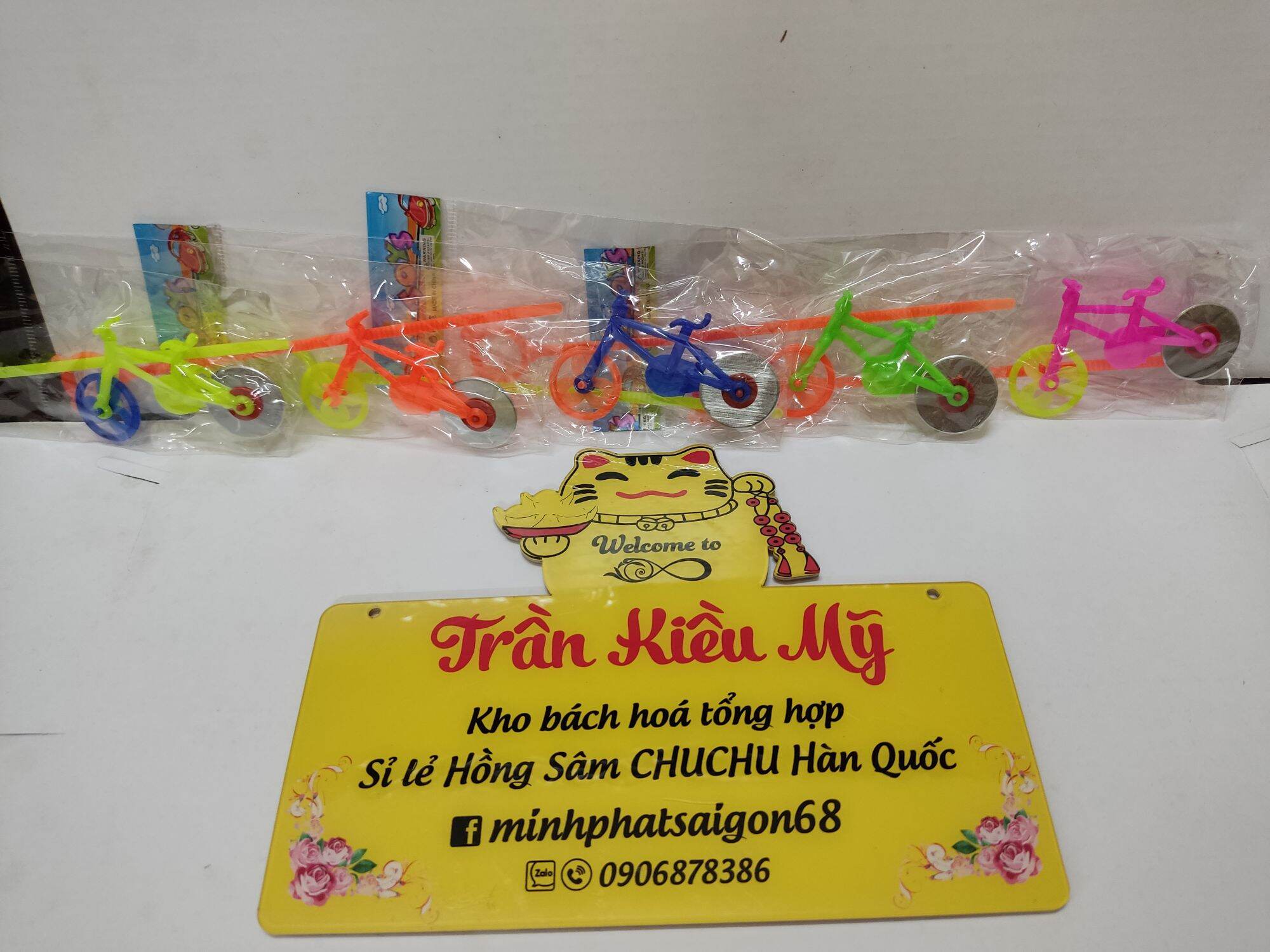 Xe đạp kéo vuốt đồ chơi tuổi thơ 8x 9x
