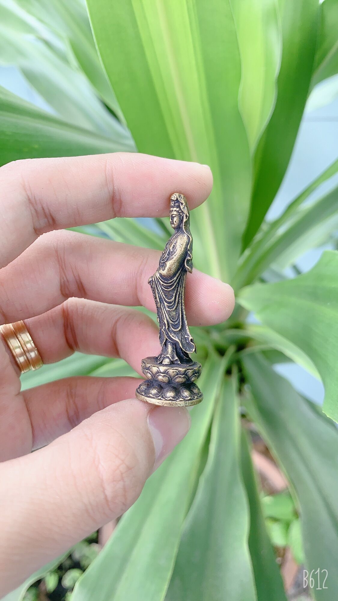Tượng đồng Phật bà quan âm mini 5 cm