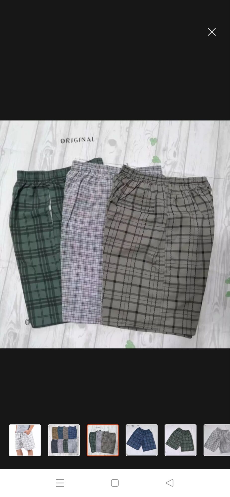 Quần đùi katê nam sọc kẻ(size 40-80kg)