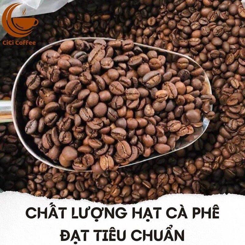 500g Cà Phê Hạt Robusta honey Nguyên Chất Rang Mộc 100%
