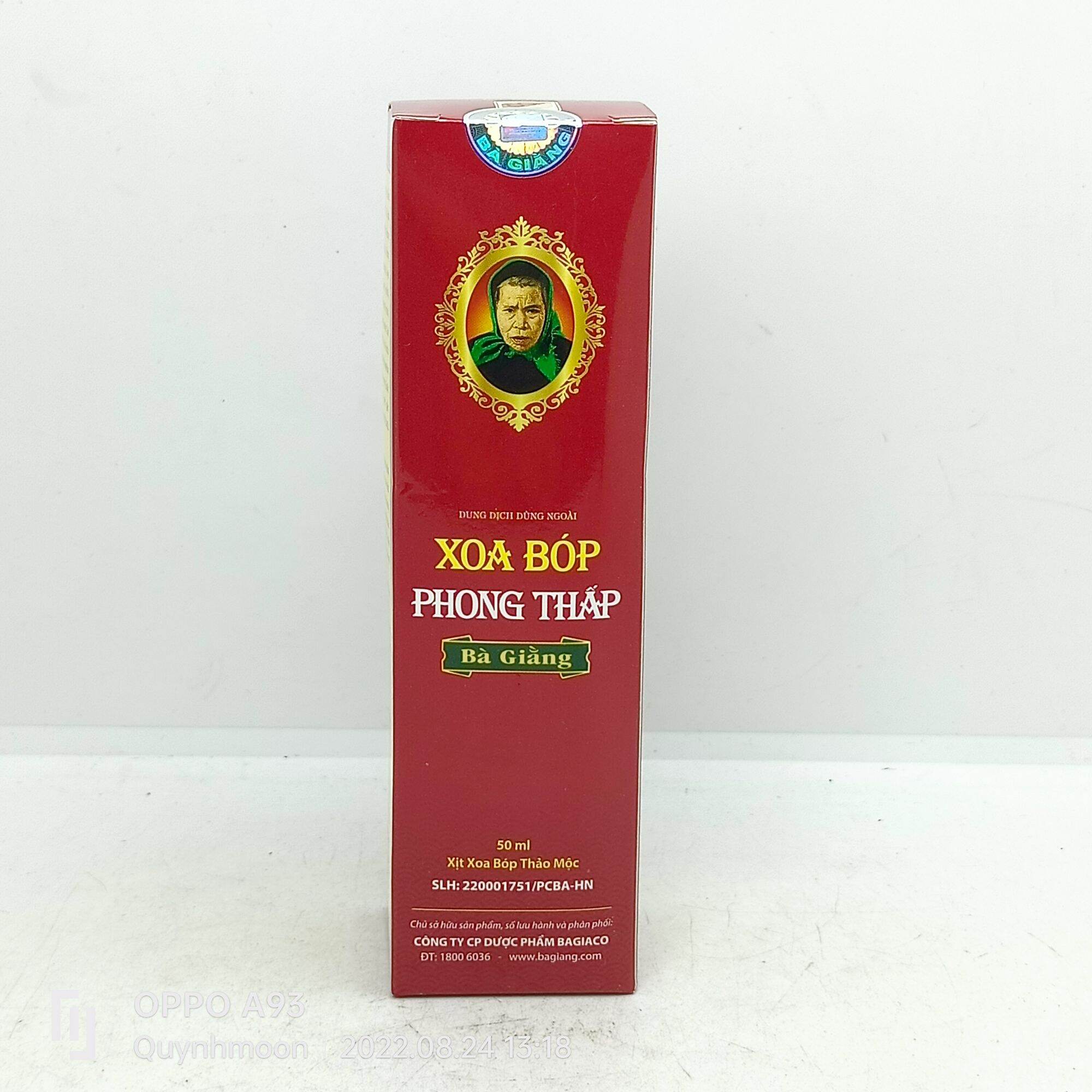 Xịt xoa bóp thảo mộc Bà Giằng lọ 50ml