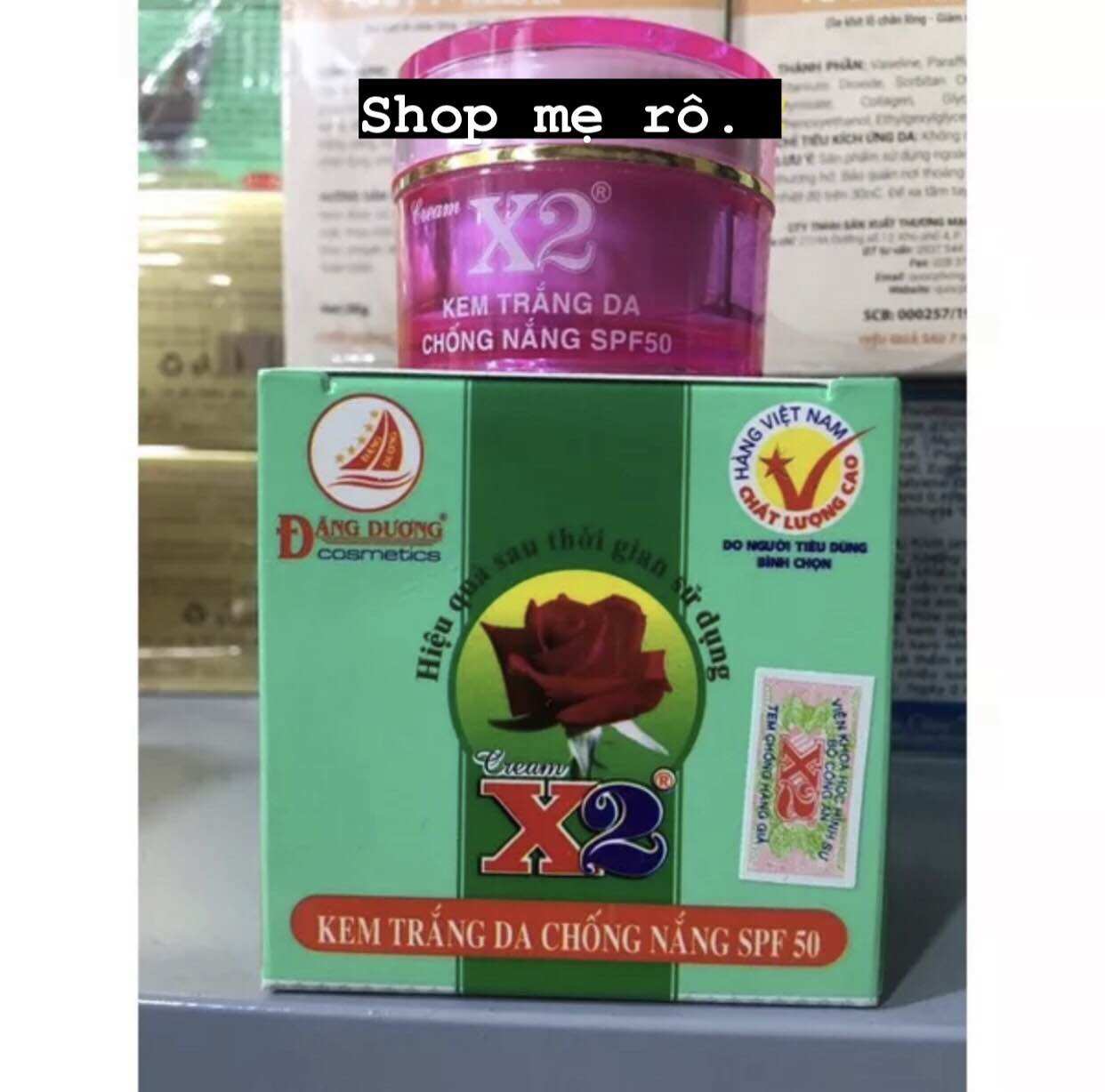 kem x2 trắng chống nắng hủ 8g