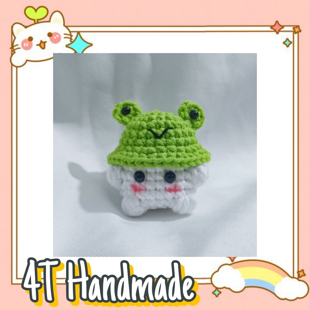 Móc Khoá Handmade Nấm Đội Mũ Bằng Len