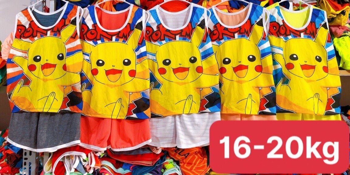 Pikachu 48k 2 bộ bé trai từ 16 - 20kg