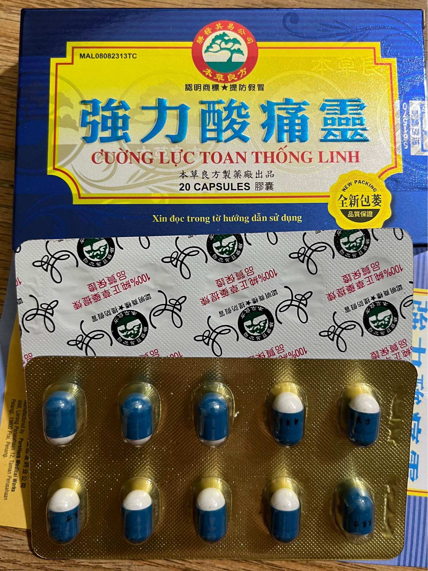 Cường lực toan thống linh - xương khớp malaysia