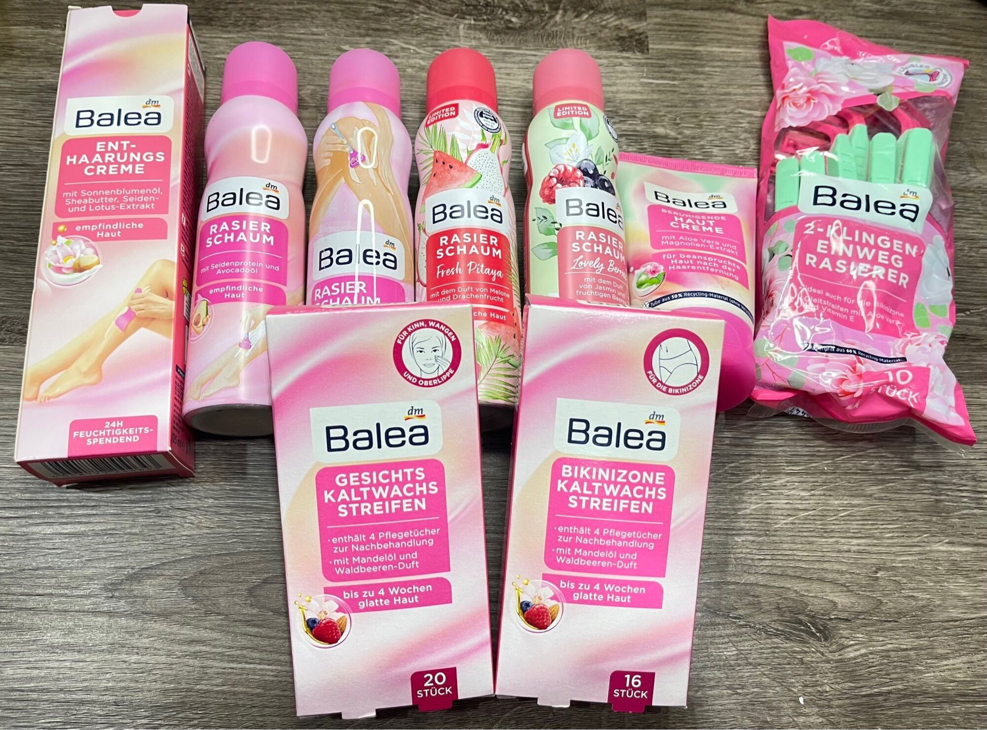Kem Tẩy Lông/Miếng Wax vùng Bikini/Bọt cạo lông/dao cạo lông/Kem dưỡng sau Wax lông Balea, hàng ĐỨC