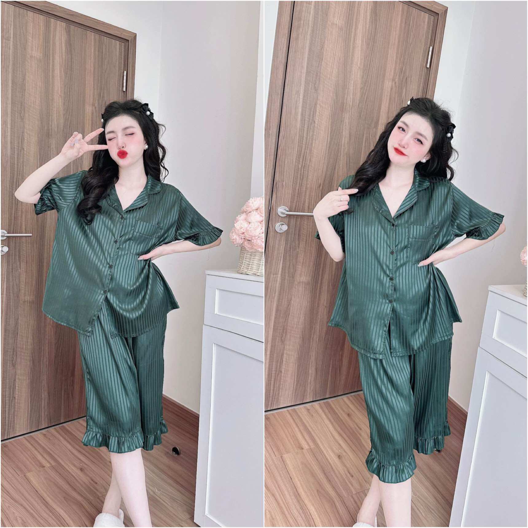 (Bigsize 50-110kg) Đồ Bộ Lụa Gấm Cao Cấp, cực sang chảnh